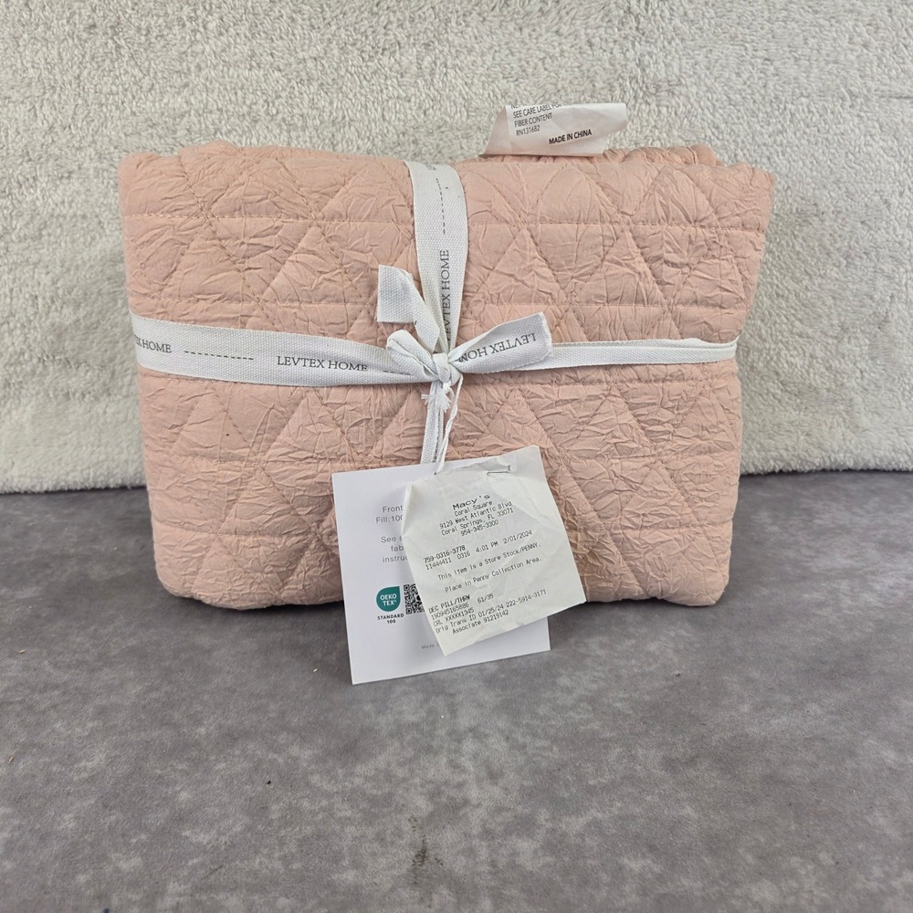 Levtex Home Rowan Blush Quilted Throw Blanket Pink 50x60 L17354QT